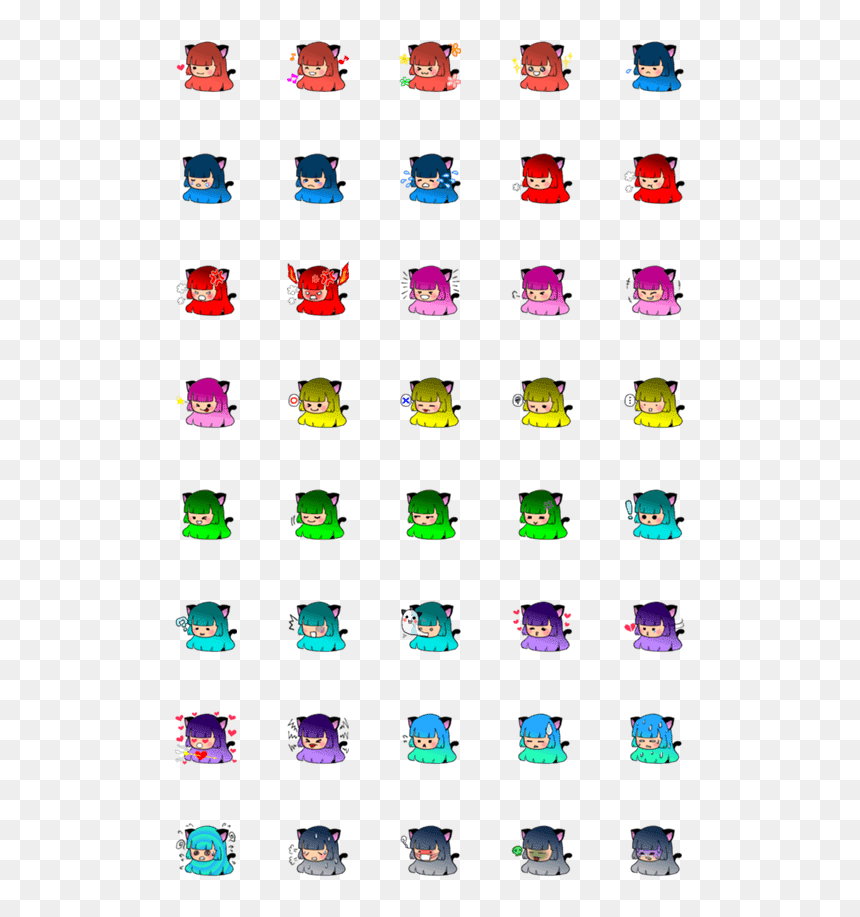Rpg Emoji, HD Png Download - cat girl png