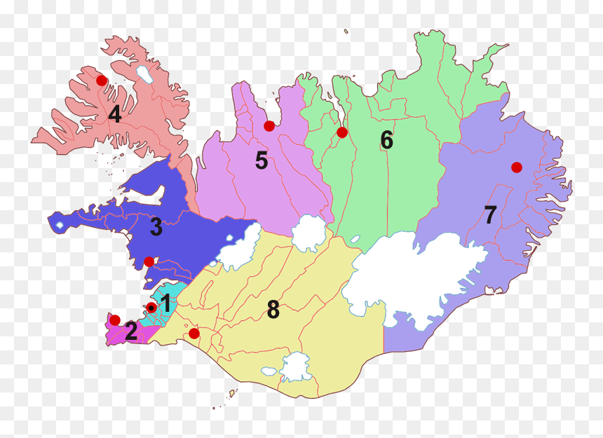 Iceland Flag - Regional Map Of Iceland, HD Png Download - iceland flag png