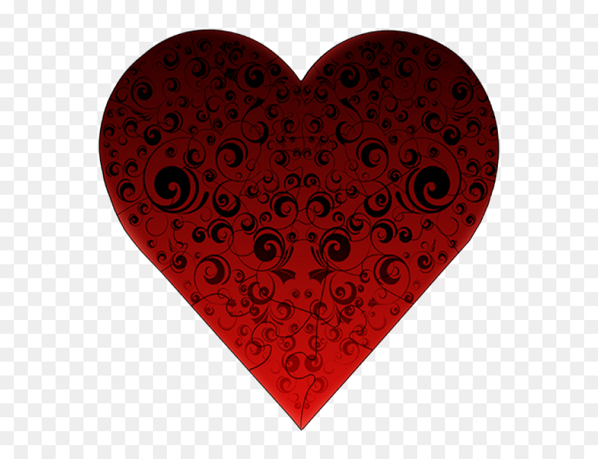 Heart, HD Png Download - red swirls png