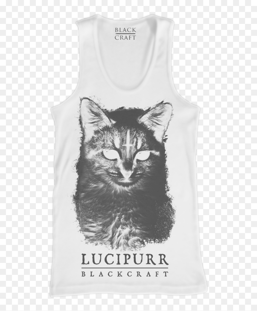 Lucipurr- White Tank Top - Active Tank, HD Png Download - white tank top png