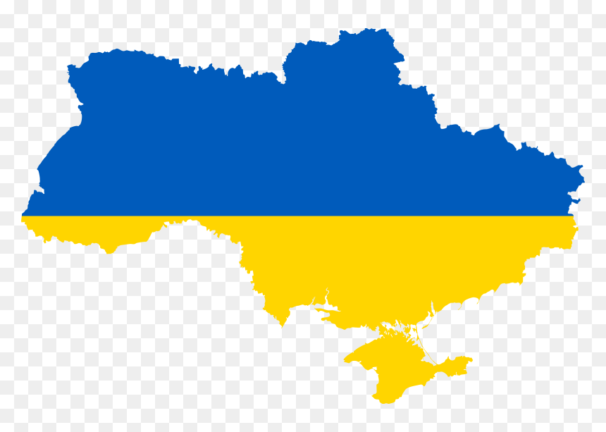 Ukraine Flag Map Clipart , Png Download - Ukraine Country With Flag, Transparent Png - country flags png