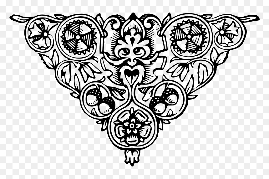 Page Ornament - Beautiful Pen And Ink Illustrations, HD Png Download - vintage ornament png