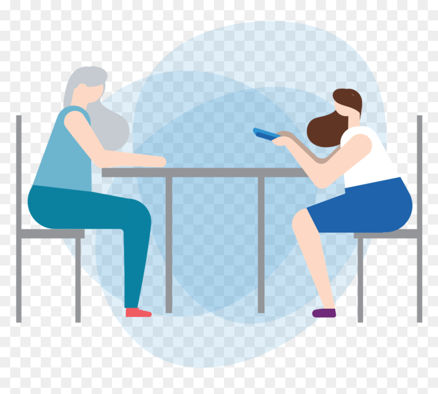 Caregiver-adults - Sitting, HD Png Download - person reaching png
