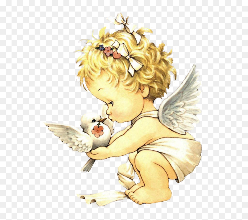 Precious Moments Baby Angel And Dove Of Peace - Precious Moments Baby Angels, HD Png Download - precious moments png