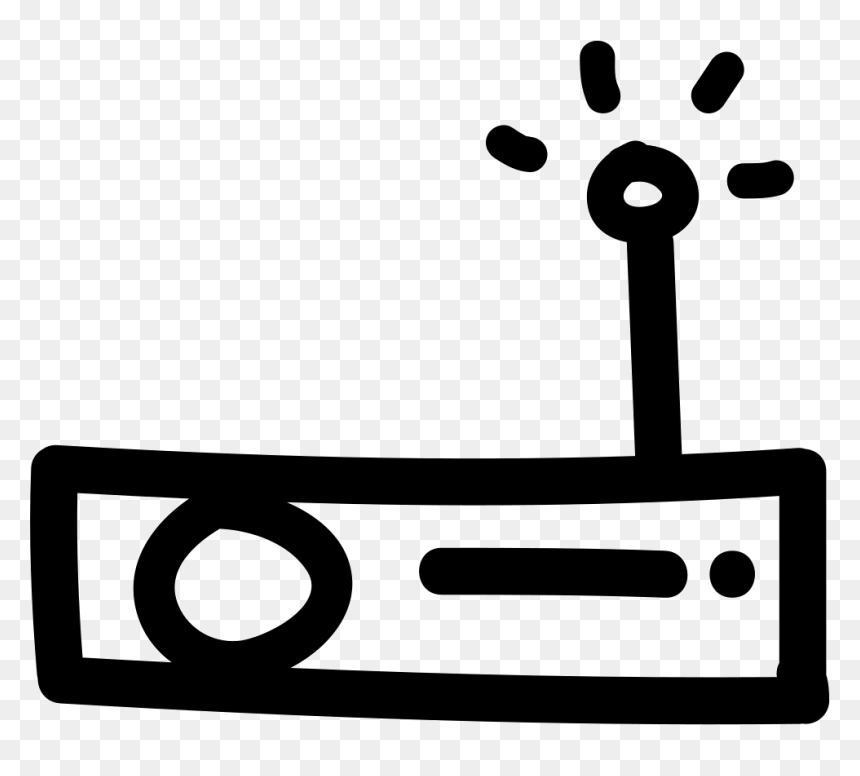 Radio Flat Hand Drawn Tool With An Antenna - Radio, HD Png Download - flat hand png