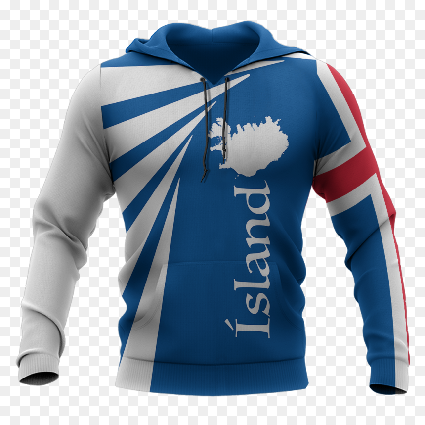 Hoodie, HD Png Download - iceland flag png