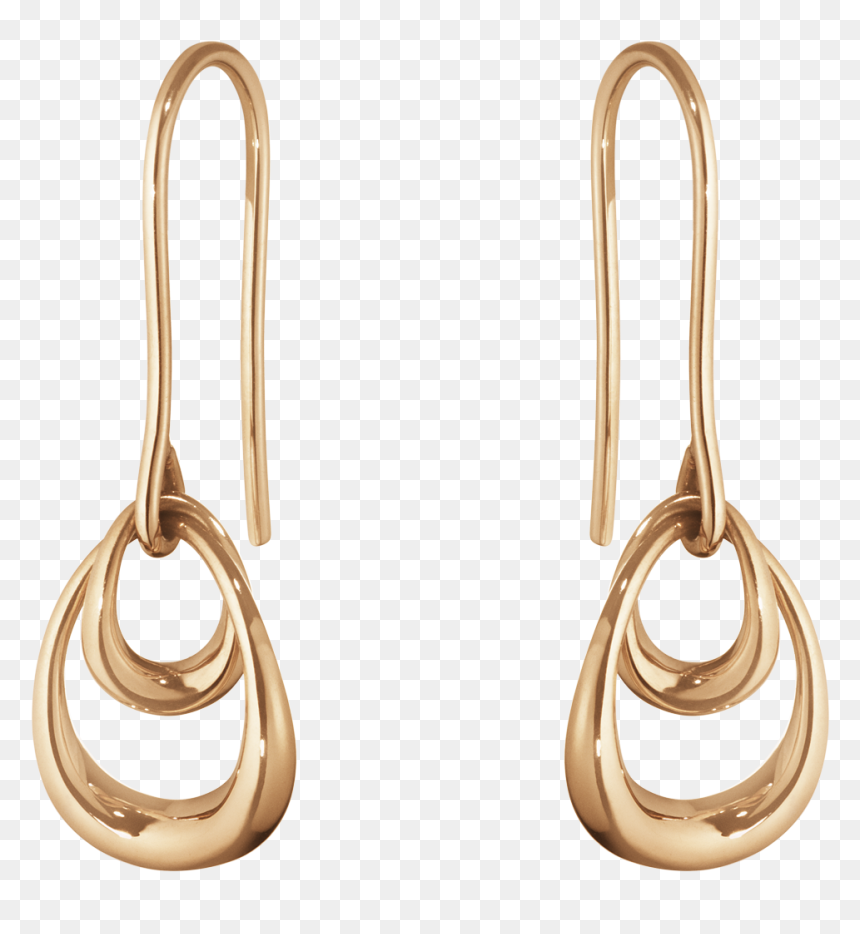Earring , Png Download - Georg Jensen Øreringe Guld, Transparent Png - gold earring png