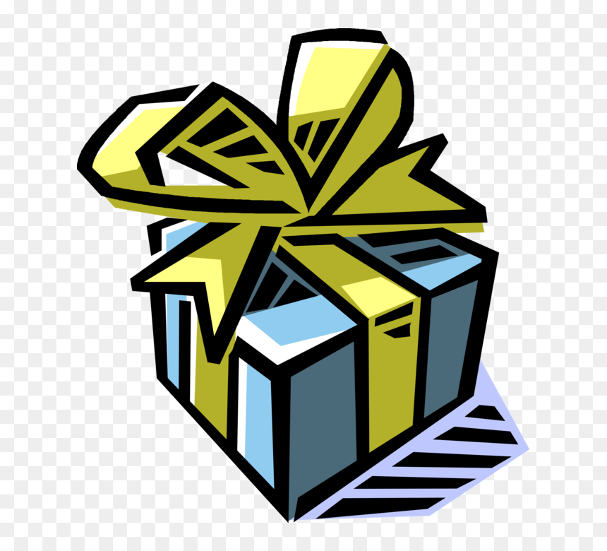 Vector Illustration Of Gift Wrapped Birthday, Anniversary,, HD Png Download - bow vector png