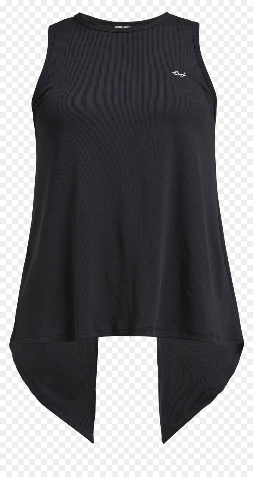 Logo Ribbed Singlet, Black, , Hi-res, HD Png Download - white tank top png