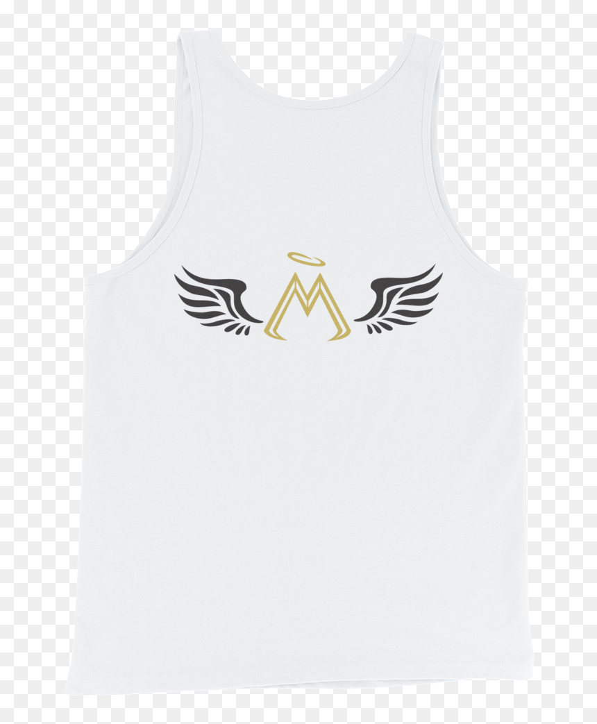 Mm® White Tank Top With Gold Black Iconic Logo"
 Class="lazyload - Arcangel La Maravilla, HD Png Download - white tank top png