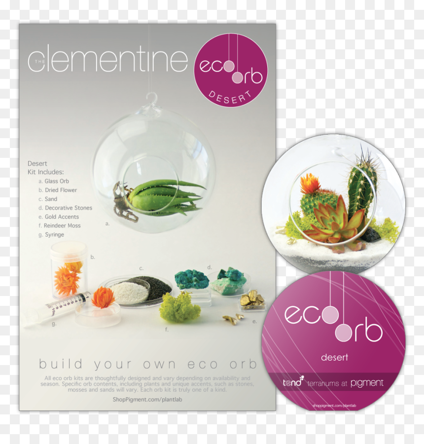 Product Package Design For The Build Your Own Eco Orb - Glass Bottle, HD Png Download - glass orb png