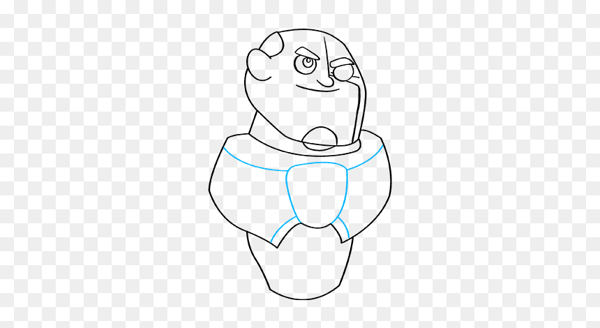 How To Draw Cyborg From Teen Titans, HD Png Download - cyborg eye png