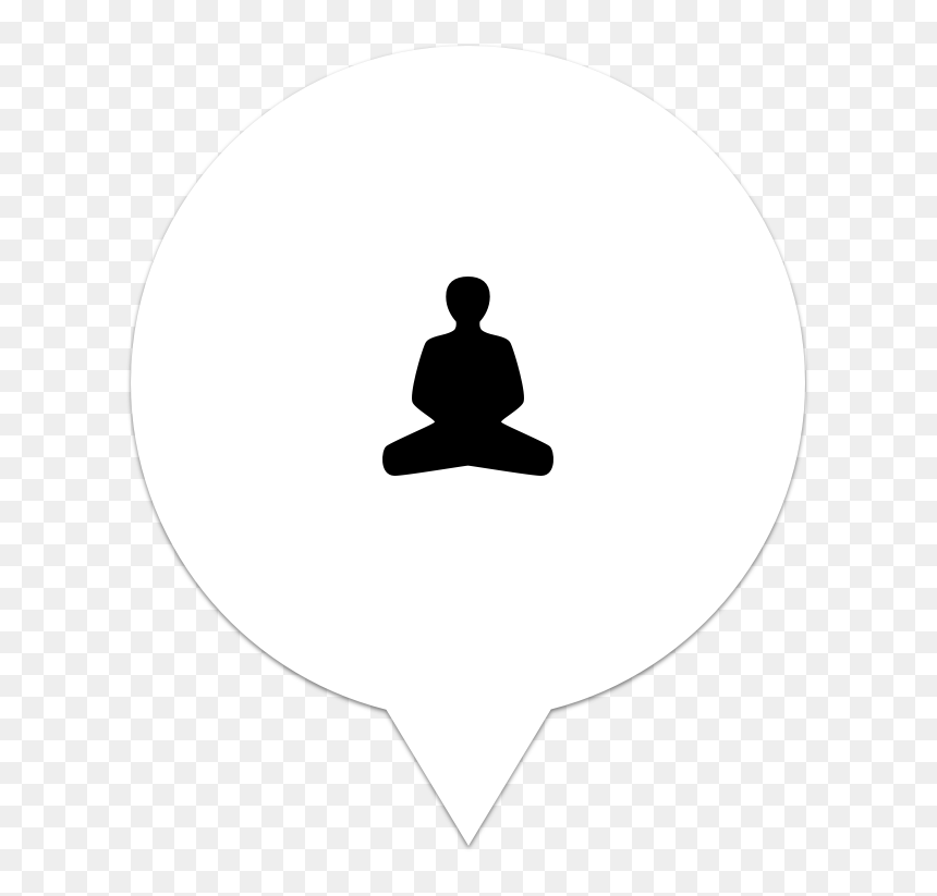 Sitting, HD Png Download - meditation silhouette png