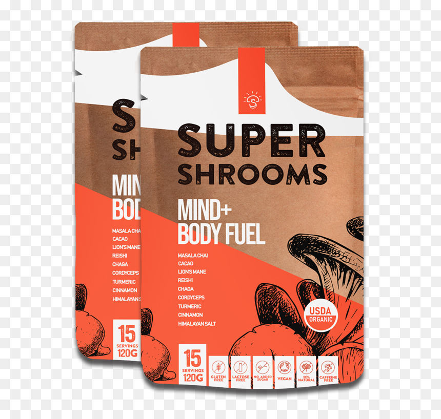 Mind Body Fuel - Super Shrooms, HD Png Download - shrooms png