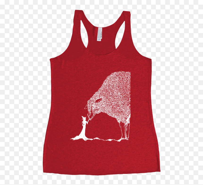Sheep & The Witch Racerback Tank Top - Sleeveless Shirt, HD Png Download - white tank top png