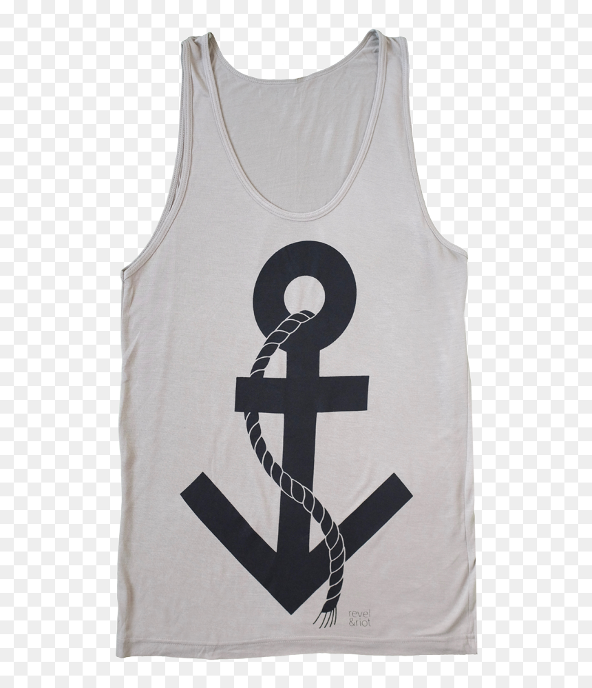 Trans Symbol Anchor Tank Top - Active Tank, HD Png Download - white tank top png