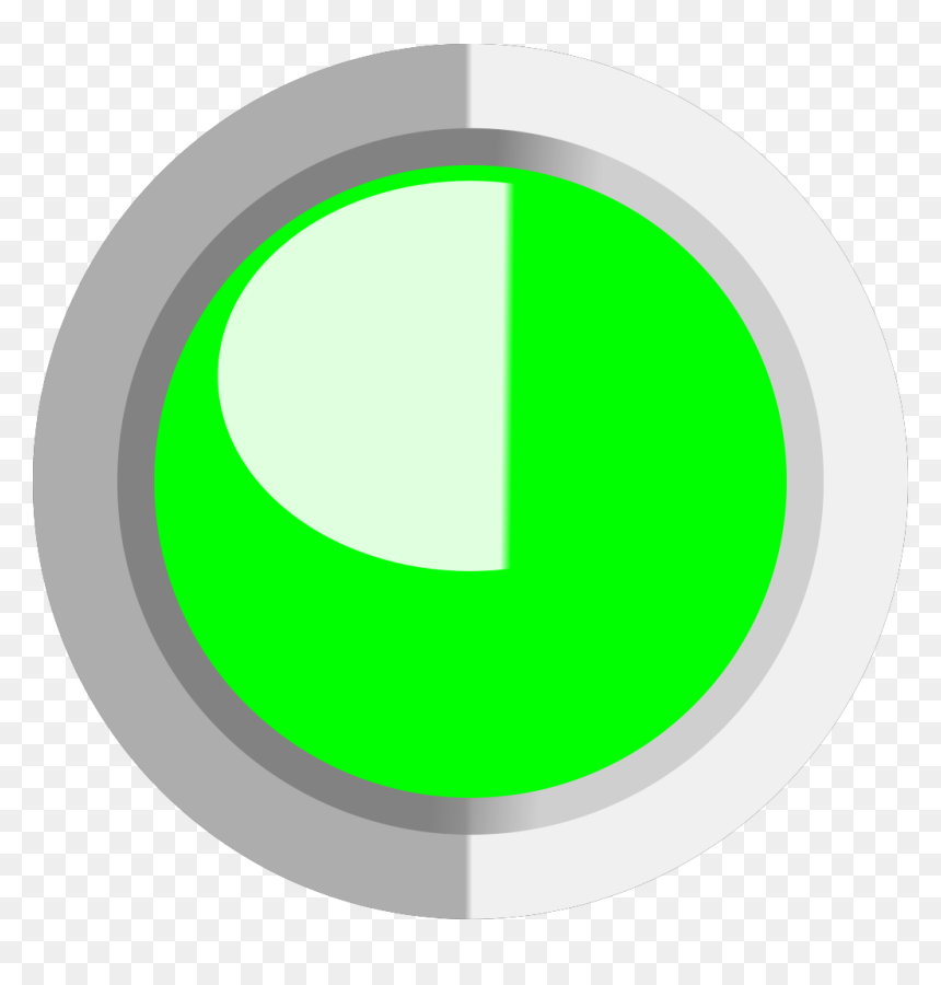 Green Circle Button Svg Clip Arts - Circle, HD Png Download - circle button png