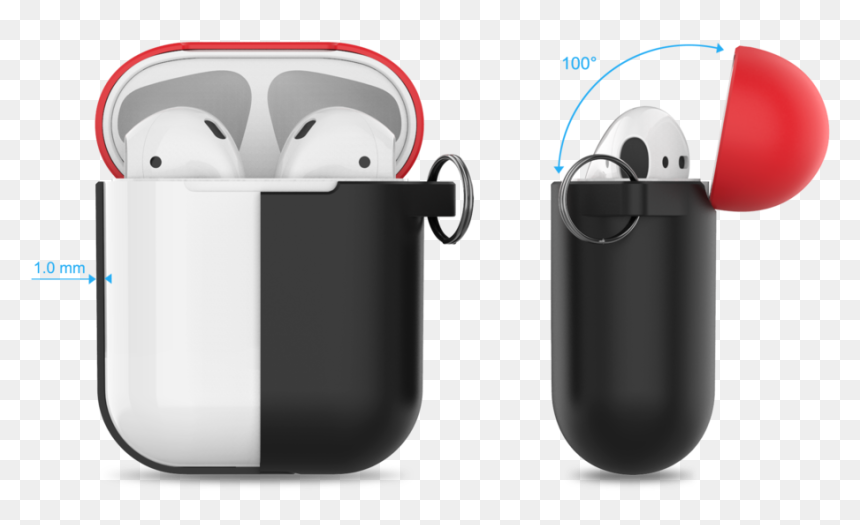 Premium Silicone Two Toned Case For Apple Airpods With, HD Png Download - airpods png