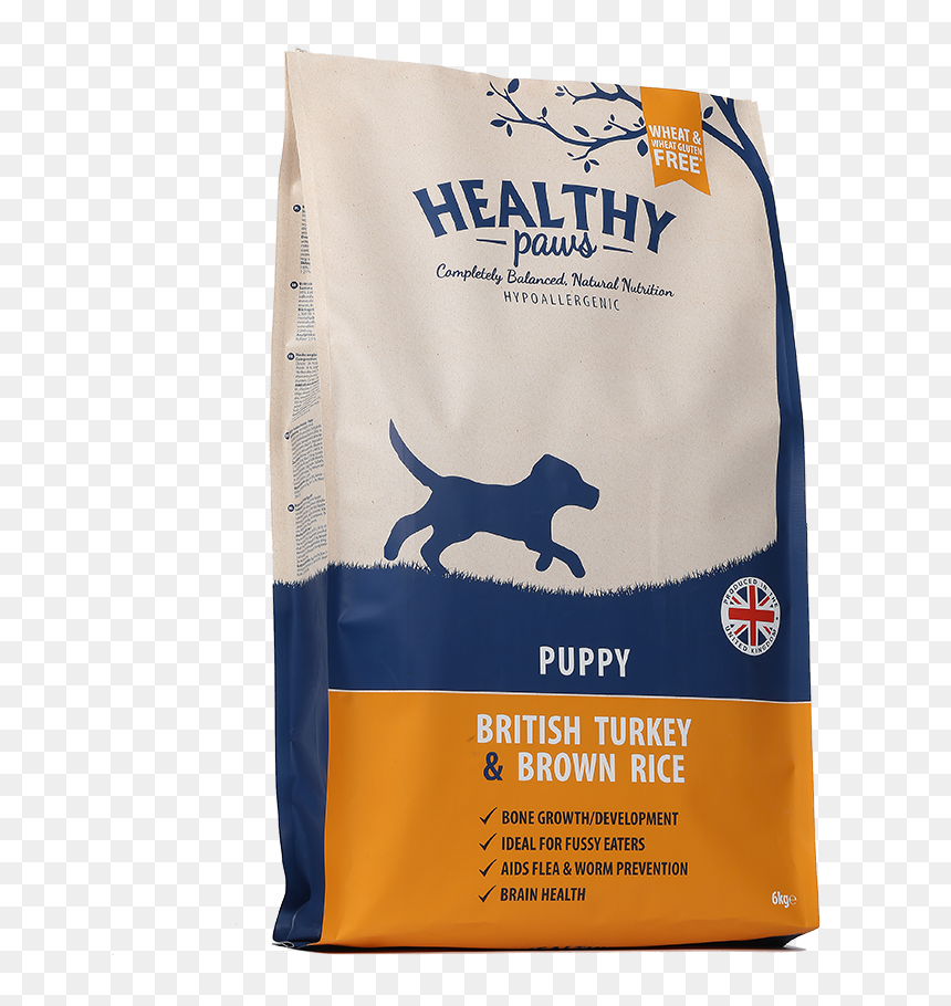 6kg British Turkey & Brown Rice - Dog Food, HD Png Download - puppy paw png