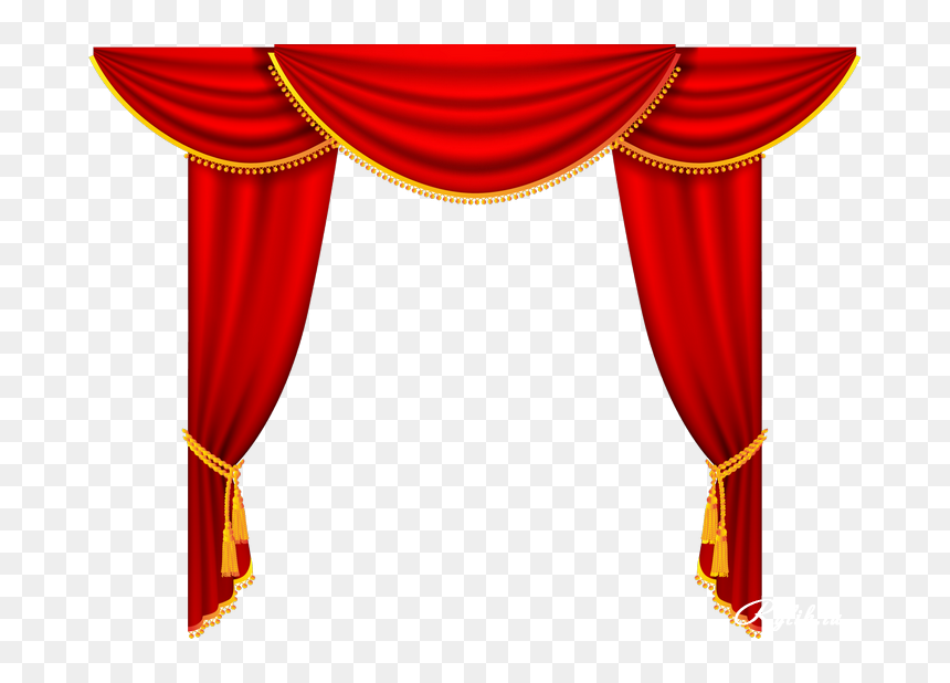 Theatre Curtains Transparent, HD Png Download - drapes png