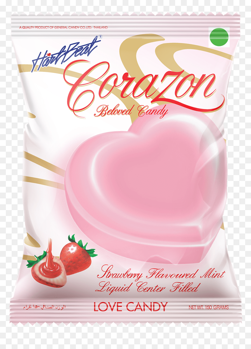 Strawberry Love Heart Candy, HD Png Download - corazón png