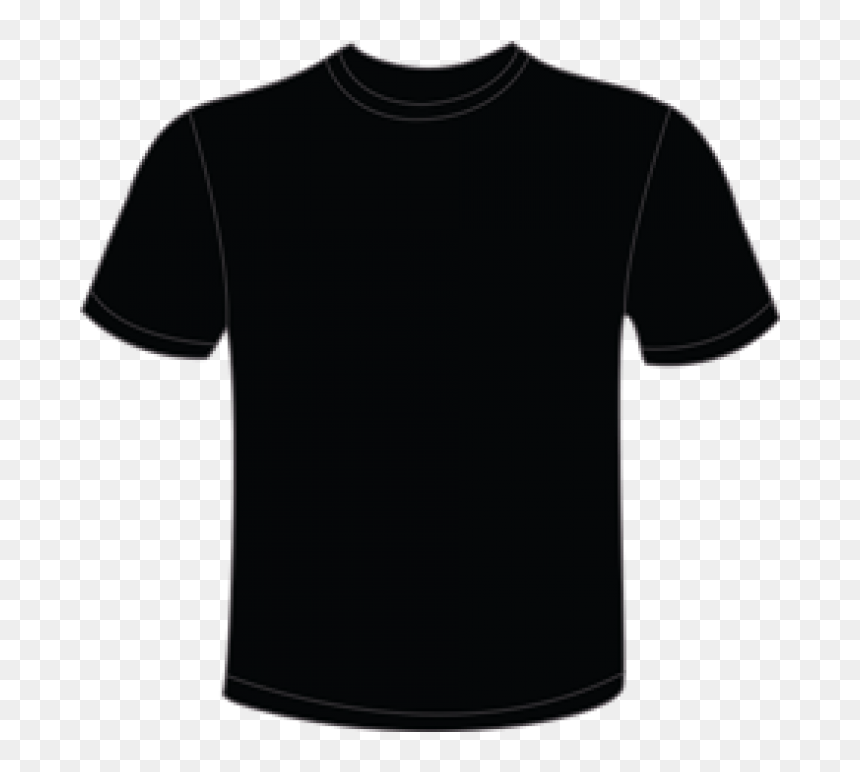 Men Roundneck Template - Black Shirt Drawing, HD Png Download - t shirt design template png