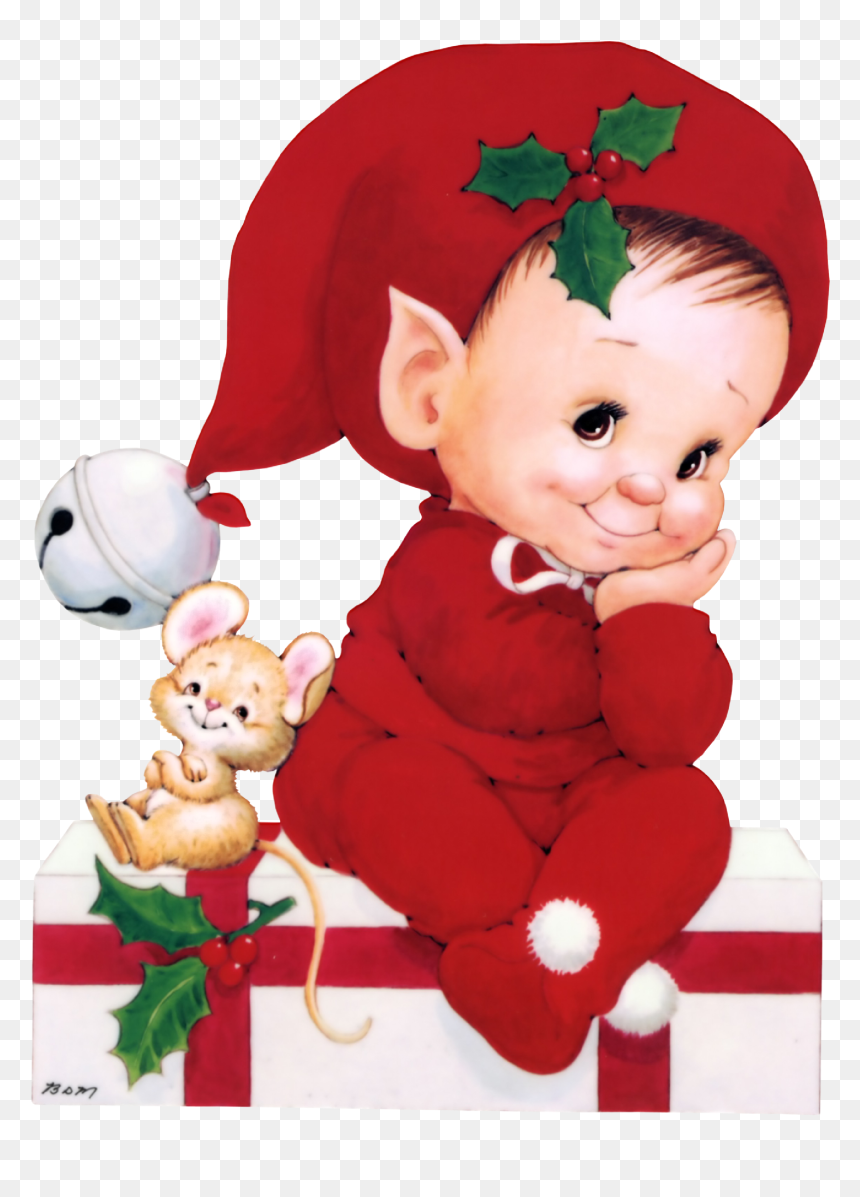 Mistletoe Clipart Printable - Cute Christmas Baby Witch Animated Graphics, HD Png Download - christmas gif png