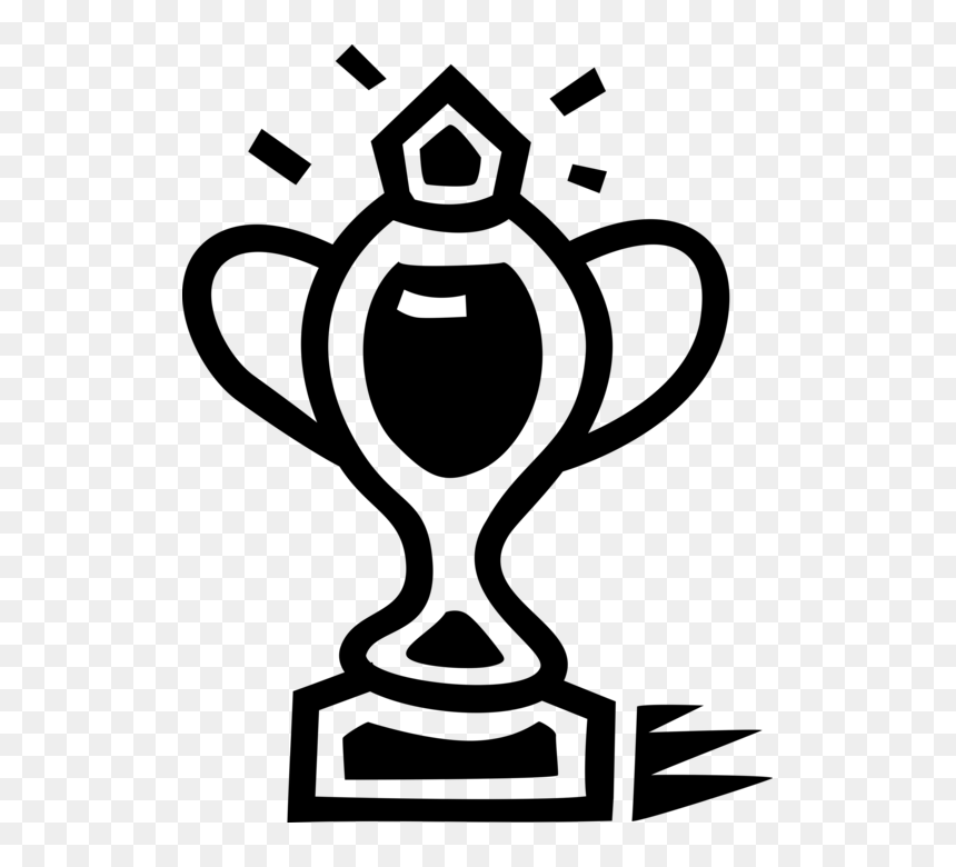 Vector Illustration Of Winner"s Trophy Cup Prize Award - Emblem, HD Png Download - trophy vector png