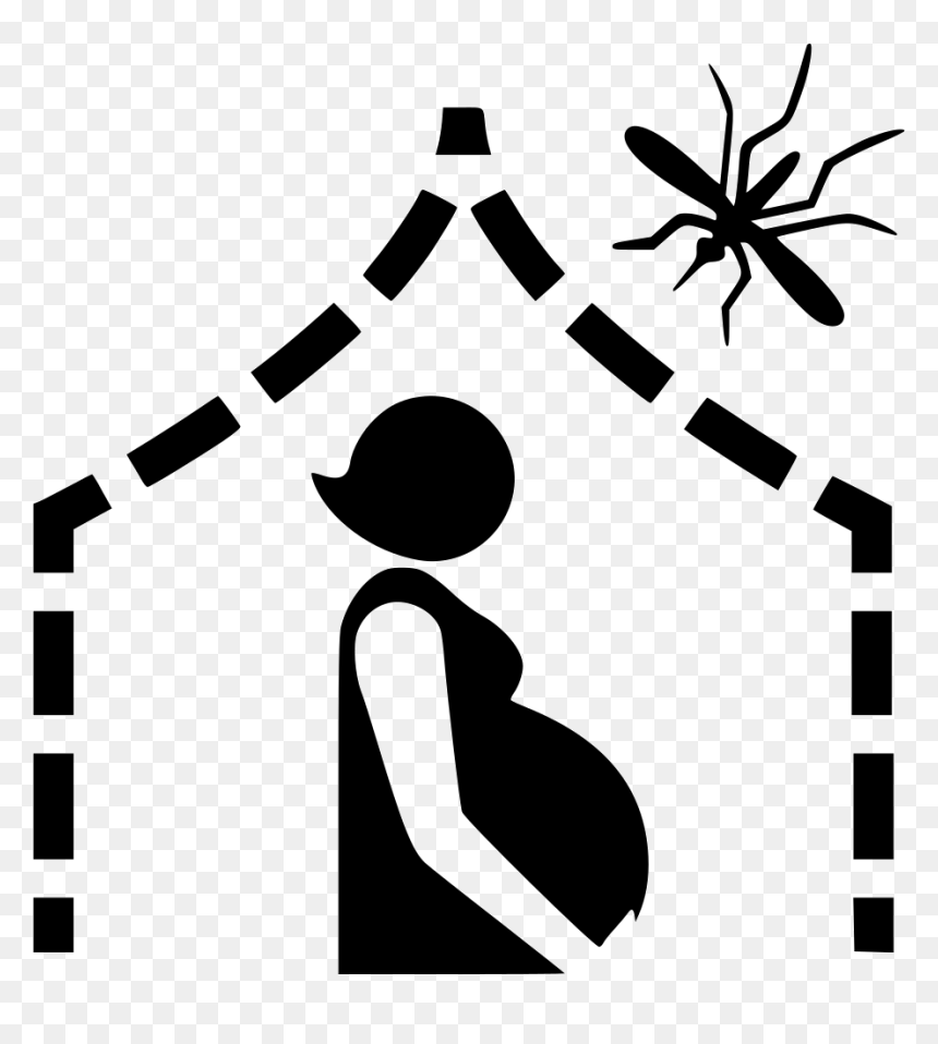 Mosquito Net Pregant Woman - Mosquito Net Icon Png, Transparent Png - mosquito silhouette png