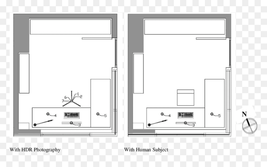 Interior Glare Study Research Setting - Floor Plan, HD Png Download - white glare png