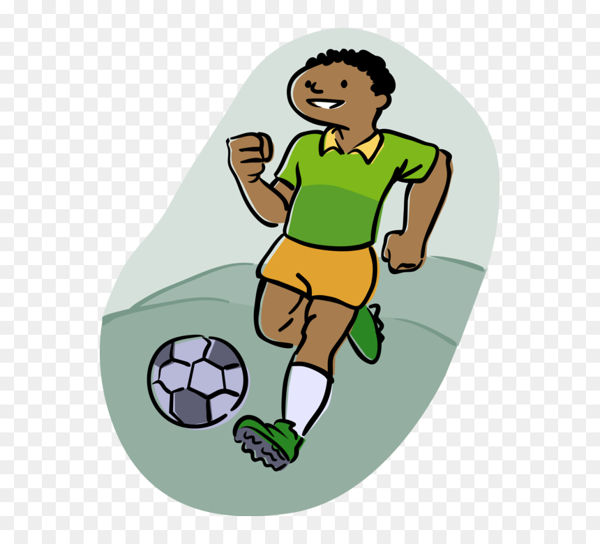 Vector Illustration Of Sport Of Soccer Football Player, HD Png Download - soccer ball vector png
