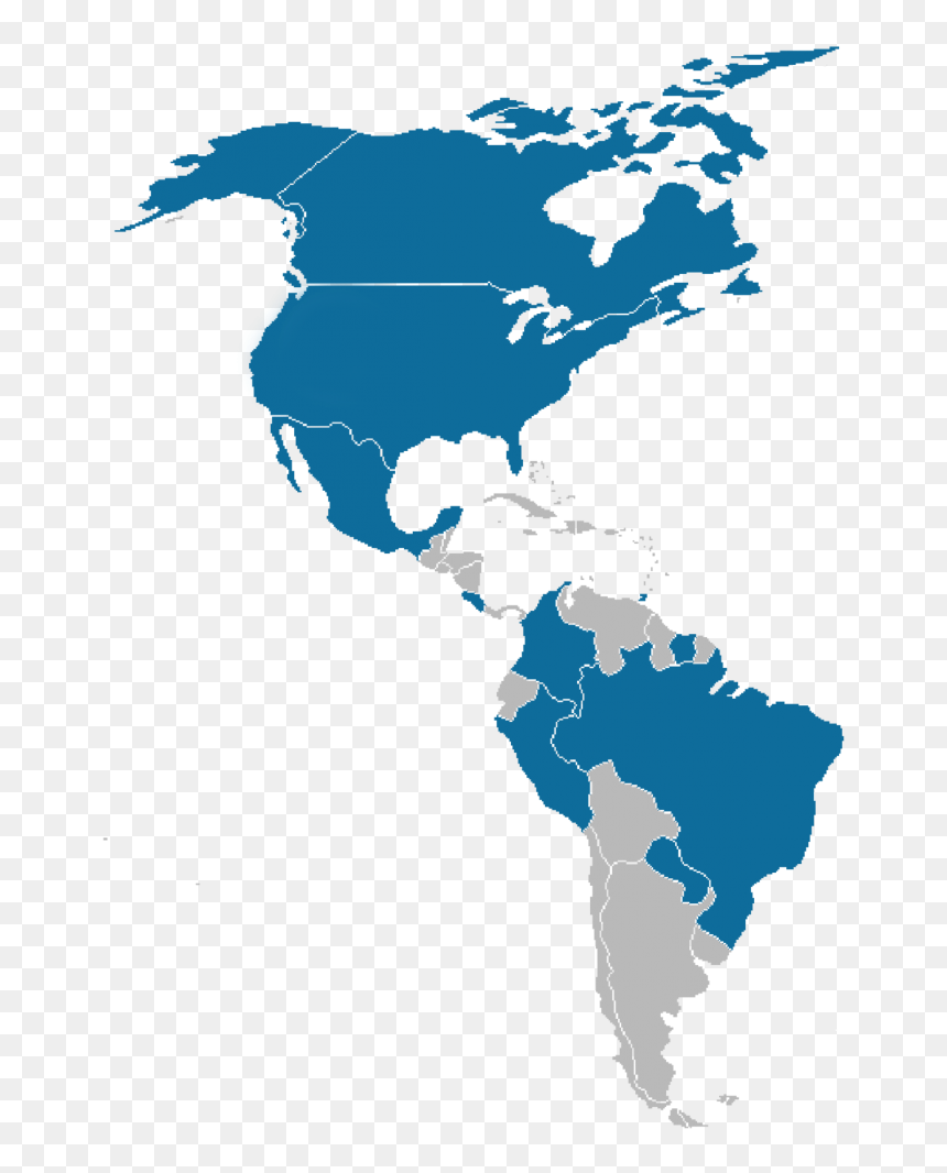 Language Map Of The Americas, HD Png Download - mapa mundi png