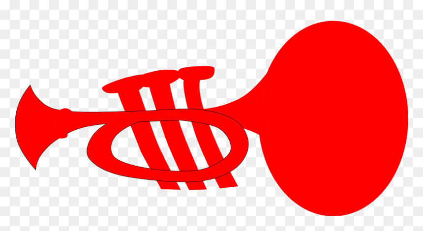 Clip Art Red Trumpate, HD Png Download - trumpet clipart png