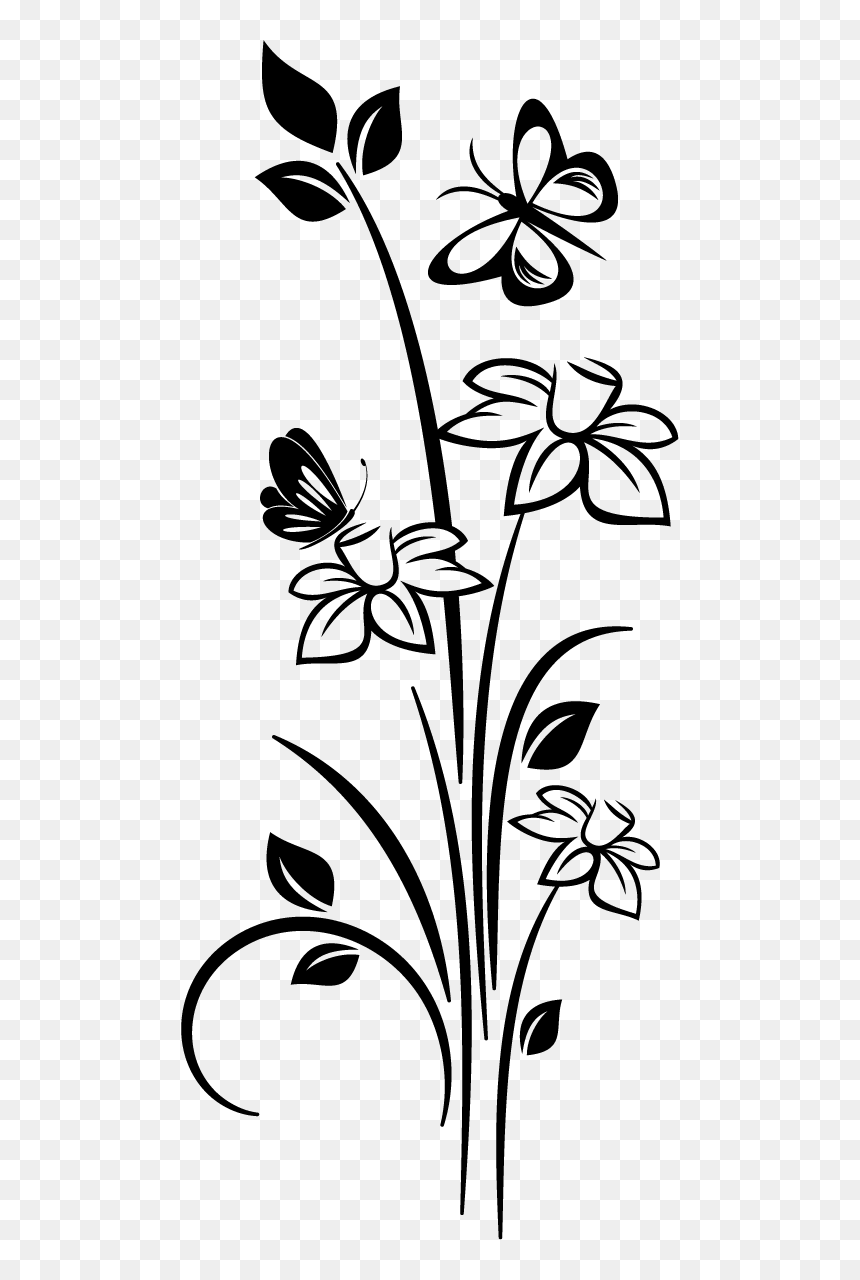 Alt1 Mural Floral, Stencil Templates, Stencils, Cricut - Decorativo Adesivo De Parede, HD Png Download - vidro png