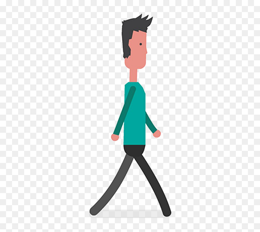Cartoon, HD Png Download - people walking png