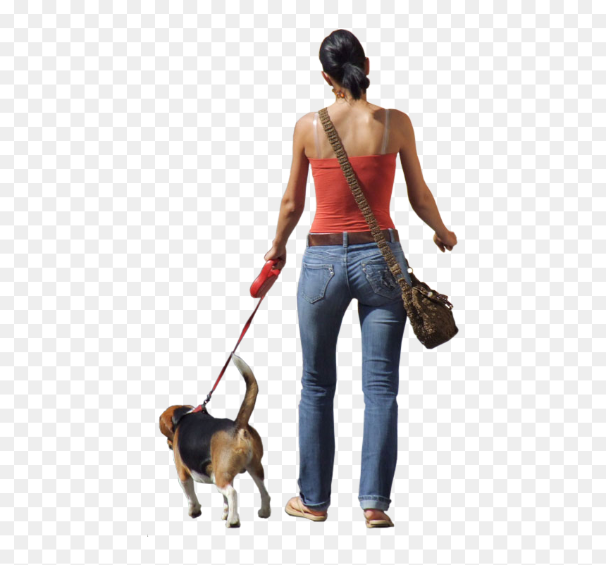 People Walking Dog Png, Transparent Png - people walking png