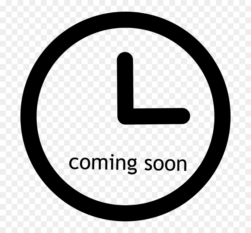 Clock Icon Png Black, Transparent Png - coming soon png