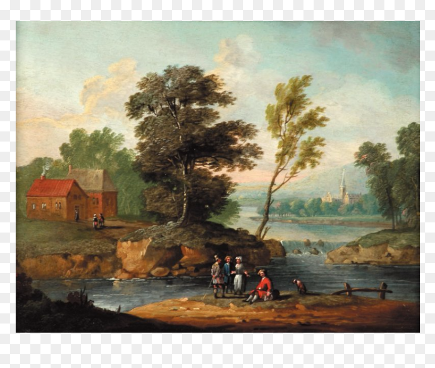Jan Frans Van Bredael - River, HD Png Download - people walking png