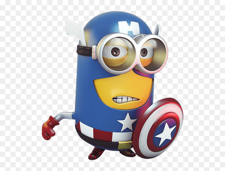 Minion Captain America Png, Transparent Png - captain america png