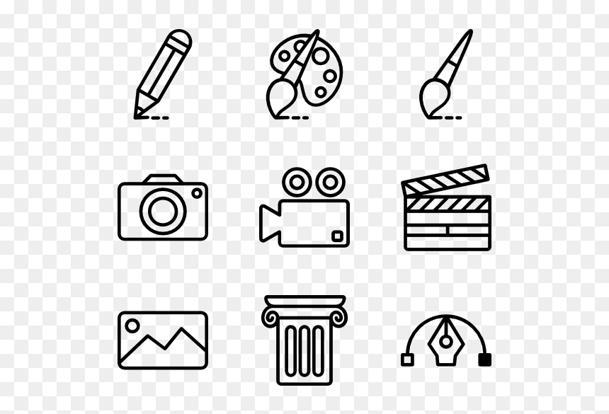 Art And Design Icons, HD Png Download - paint stroke png