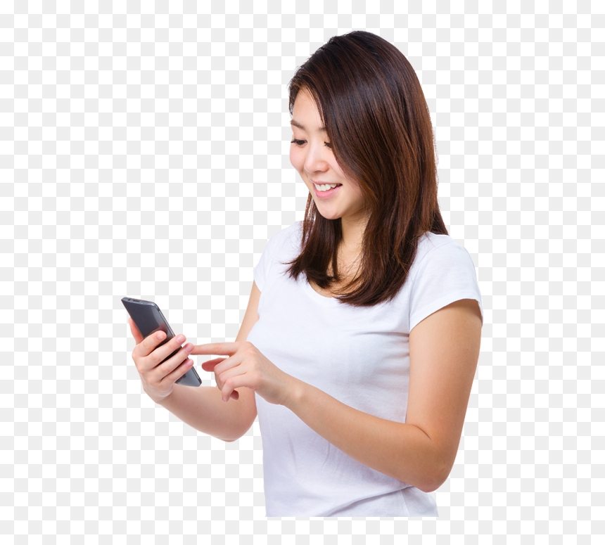 People Cell Phone Png, Transparent Png - cell phone png