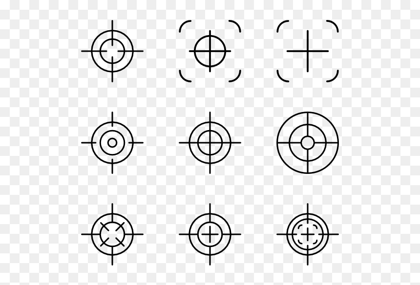 Pattern Free Circle Art, HD Png Download - crosshair png