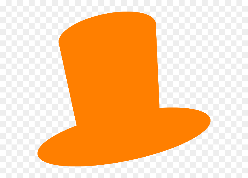 Orange Top Hat Clipart, HD Png Download - top hat png