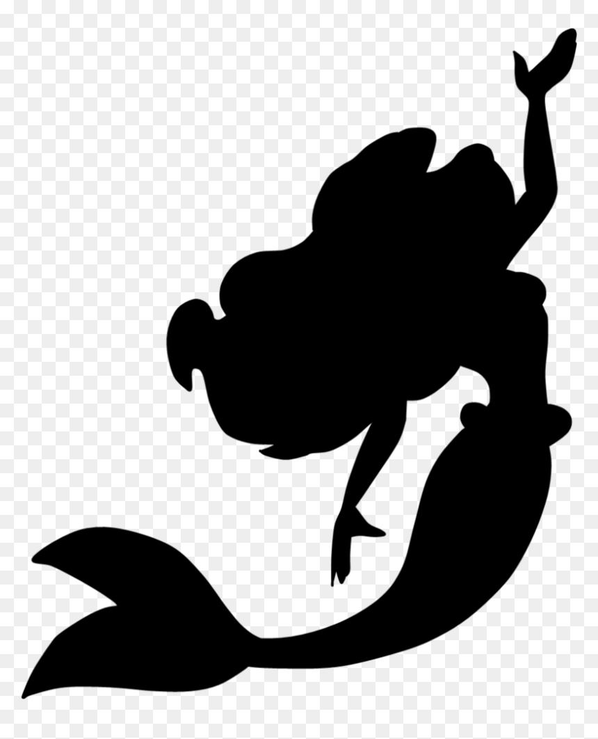 Disney Little Mermaid Silhouette, HD Png Download - mermaid png