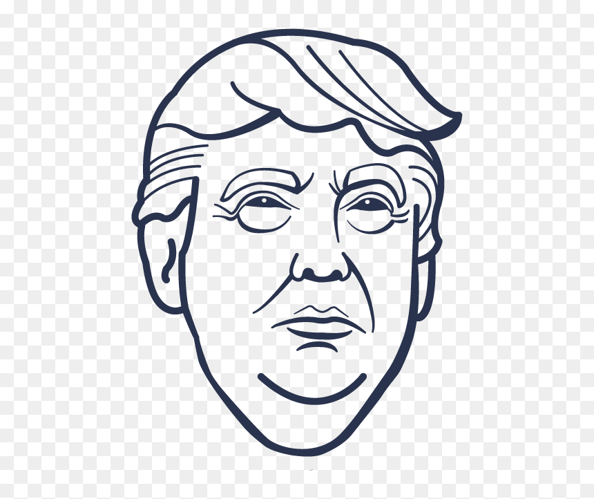 Donald Trump Drawing, HD Png Download - trump face png
