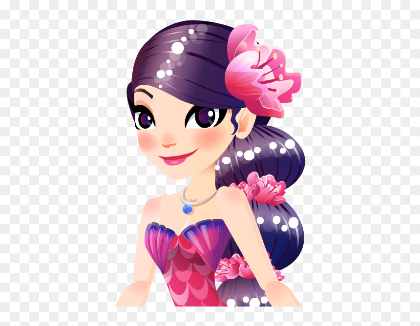 Mermaid World Fuschia Mermaid, HD Png Download - mermaid png