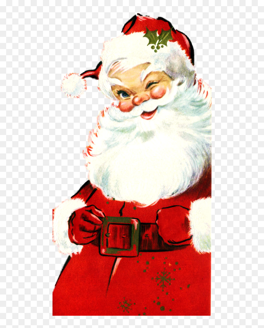 Vintage Christmas Santa Png, Transparent Png - santa png