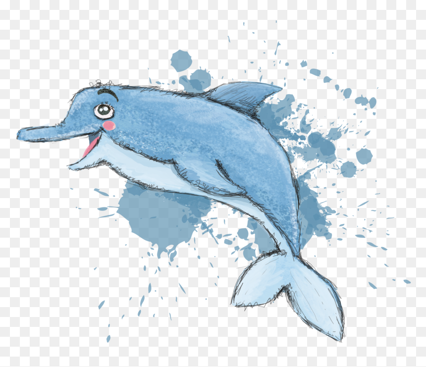 墨迹, HD Png Download - dolphin png