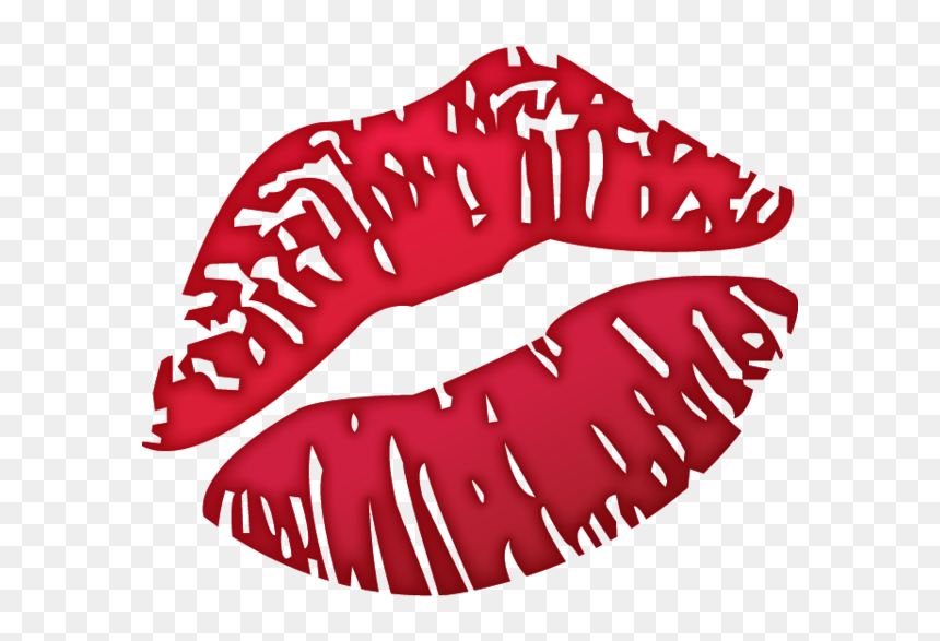 Kiss Mark Emoji Iphone, HD Png Download - kissing lips png