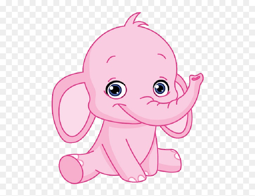 Blue Baby Elephant Clipart, HD Png Download - cute baby png